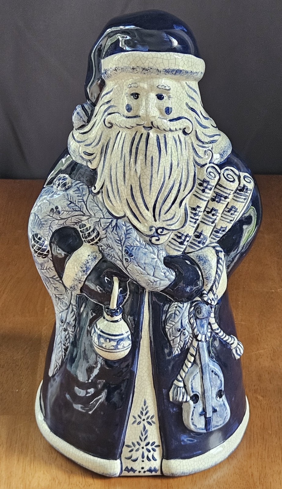 VINTAGE 1998 Potting Shed Santa Music Scroll Signed Limited Edition 13 Inch