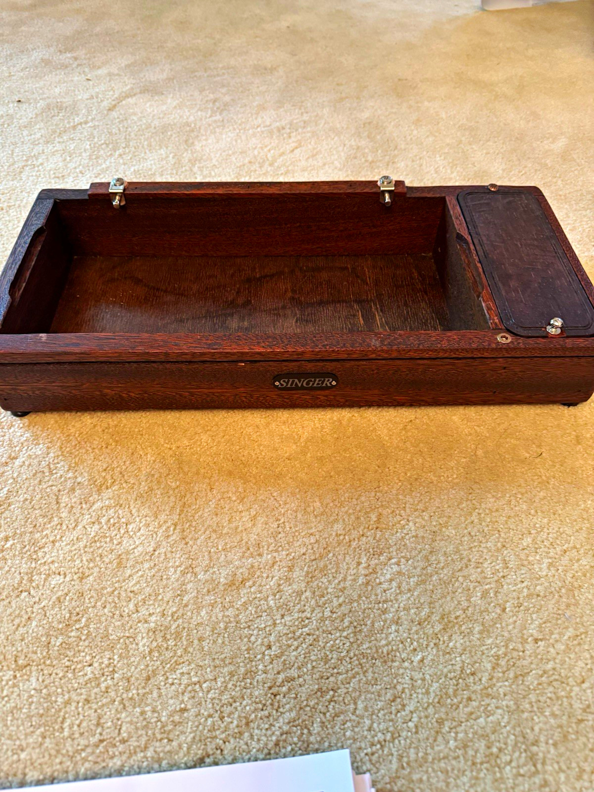 Singer Wooden Sewing base with Side Compartment - Full Size Singer Wooden Sewing base with Side Compartment - Full Size
