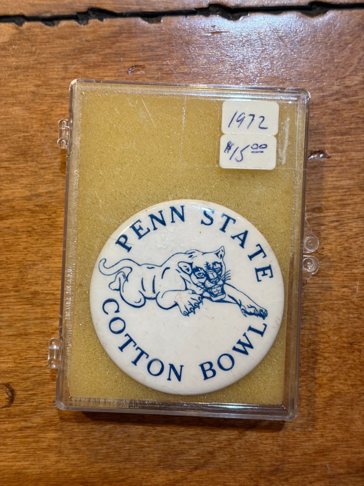 1972 Penn State 2 1/4 pin Pinback Button Cotton Bowl RARE 1972 Penn State 2 1/4 pin Pinback Button Cotton Bowl RARE