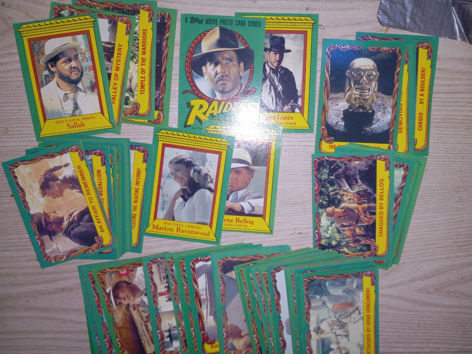 1981 Topps Indiana Jones Raiders of the Lost Ark Complete 88 Card Set