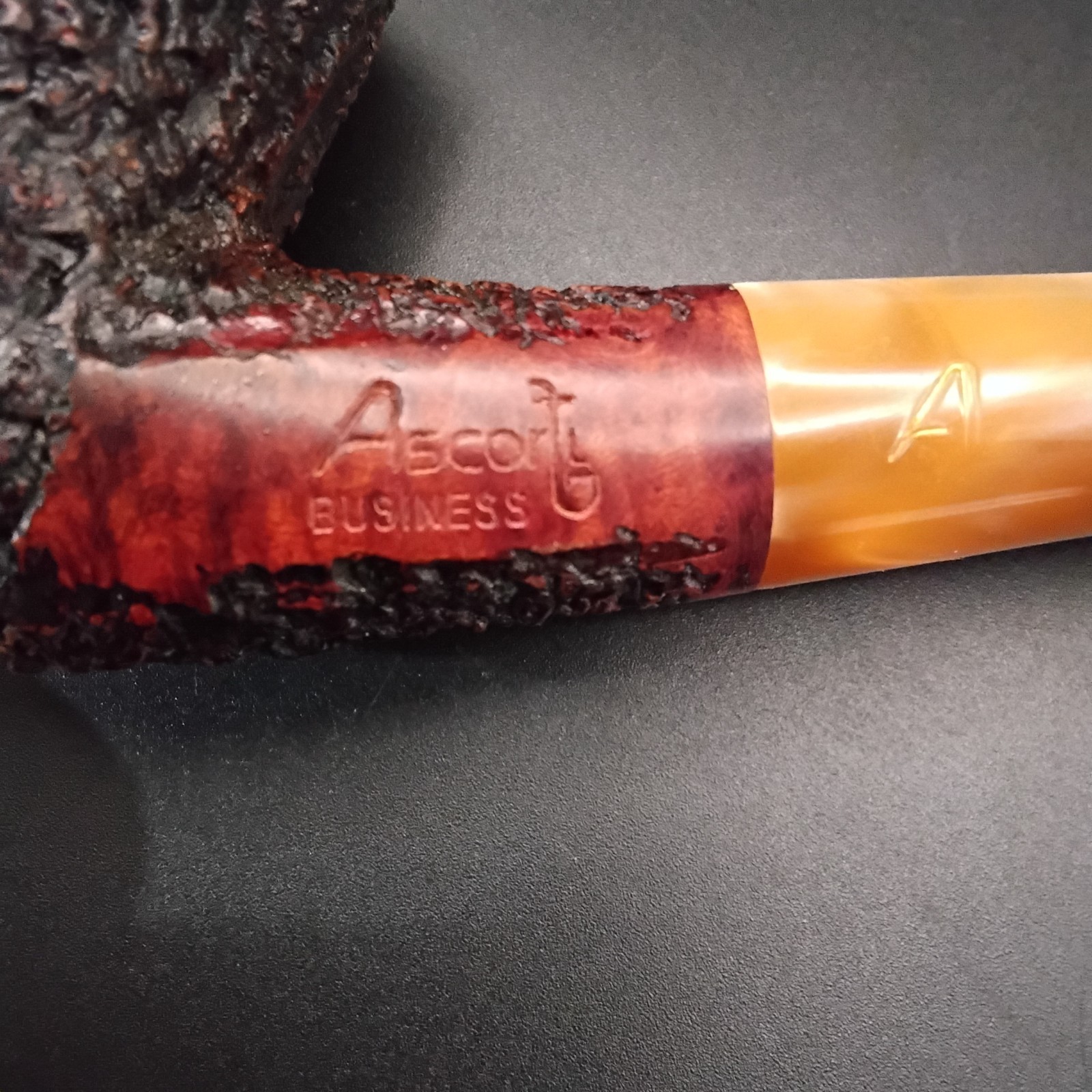 Professionally restored Ascorti Business craggy rustication tobacco smoking pipe