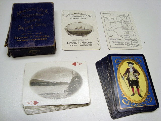 Circa 1901 New York And Hudson River Souvenir Deck, Edward Mitchell, 52+J+EC+Box Circa 1901 New York And Hudson River Souvenir Deck, Edward Mitchell, 52+J+EC+Box