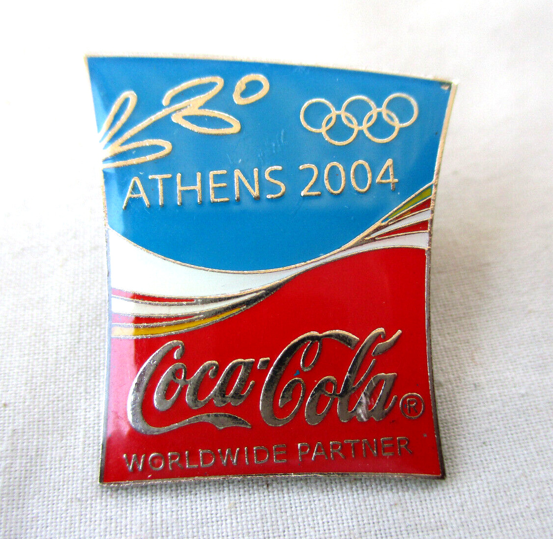 Athens 2004 Olympic Pin Coca Cola Lapel Coke Collectible Greece Souvenir