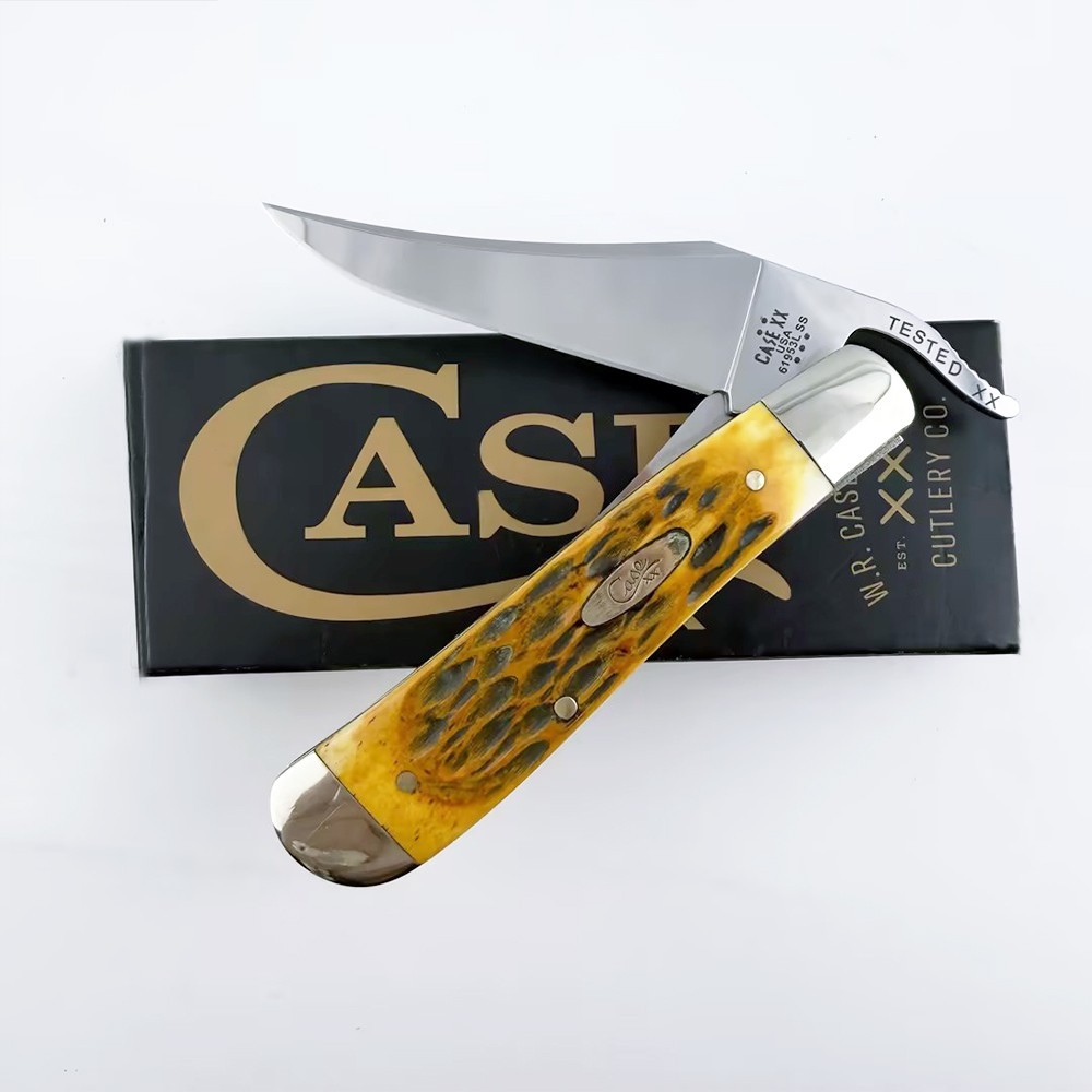 New Case xx Peach Seed Jig Amber Bone Russlock Stainless 00260 Pocket Knife New Case xx Peach Seed Jig Amber Bone Russlock Stainless 00260 Pocket Knife