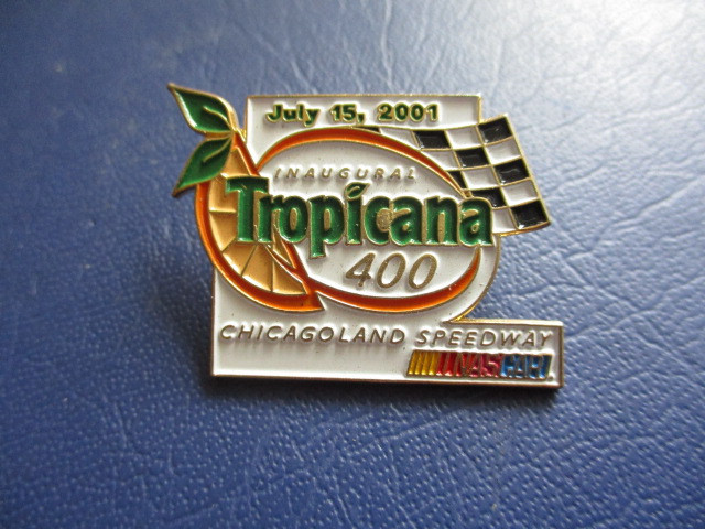 2001 Tropicana 400 Chicagoland Speedway Joliet IL NASCAR Race Enamel Hat Pin 2001 Tropicana 400 Chicagoland Speedway Joliet IL NASCAR Race Enamel Hat Pin