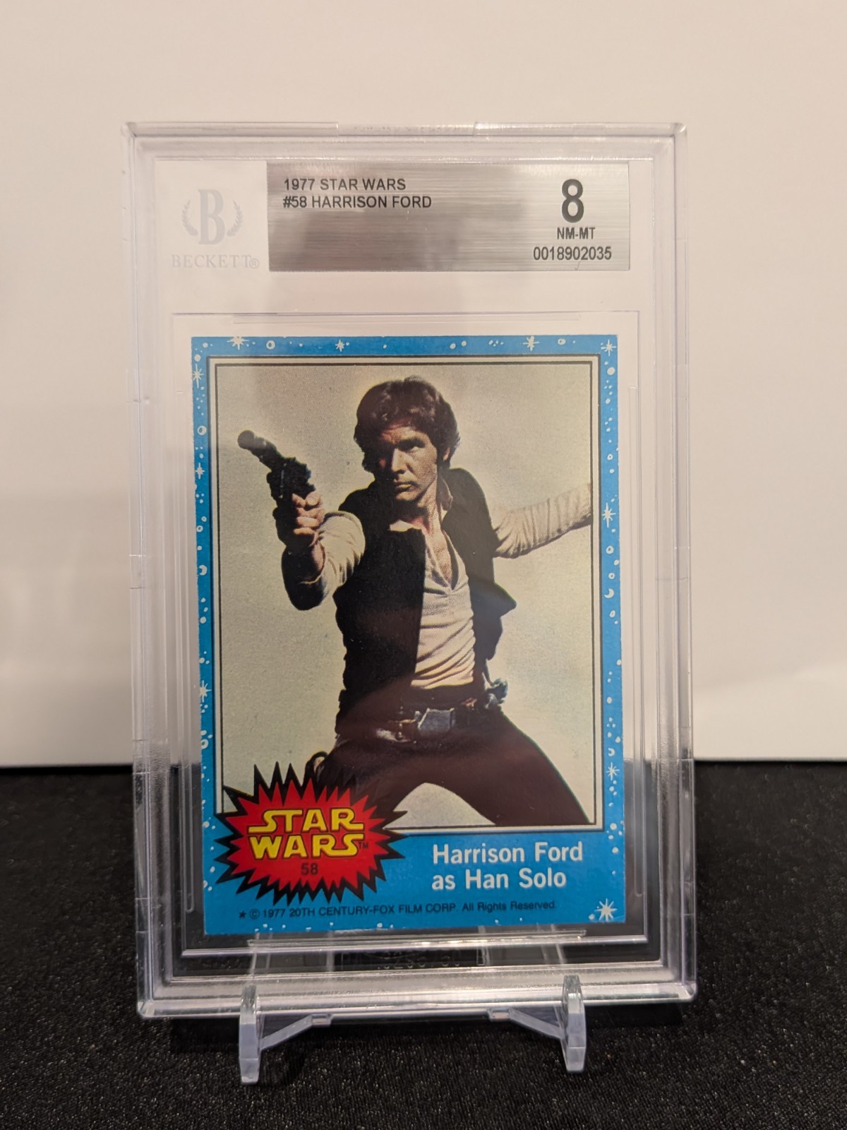 1977 Topps Star Wars #58 Harrison Ford as Han Solo Rookie BGS 8 (Not PSA) π₯ 1977 Topps Star Wars #58 Harrison Ford as Han Solo Rookie BGS 8 (Not PSA) π₯