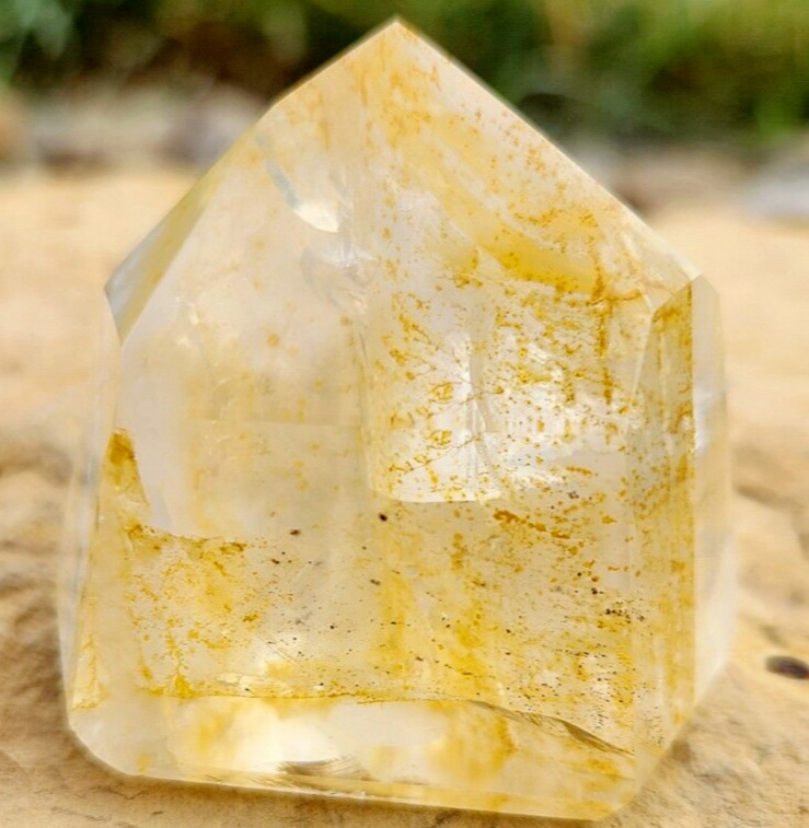 Golden Healer Tower Freeform High Quality Crystal Chakra Point Gemstone Reiki