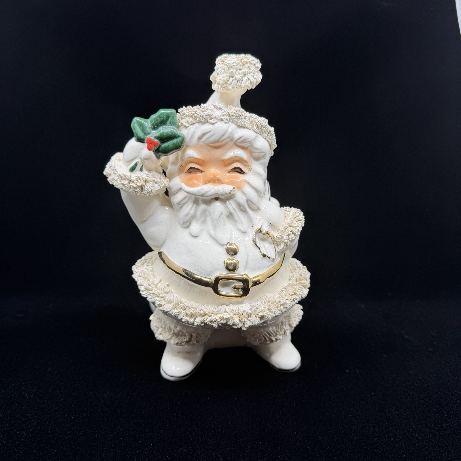 VTG White NAPCO Santa Planter 8\ VTG White NAPCO Santa Planter 8\