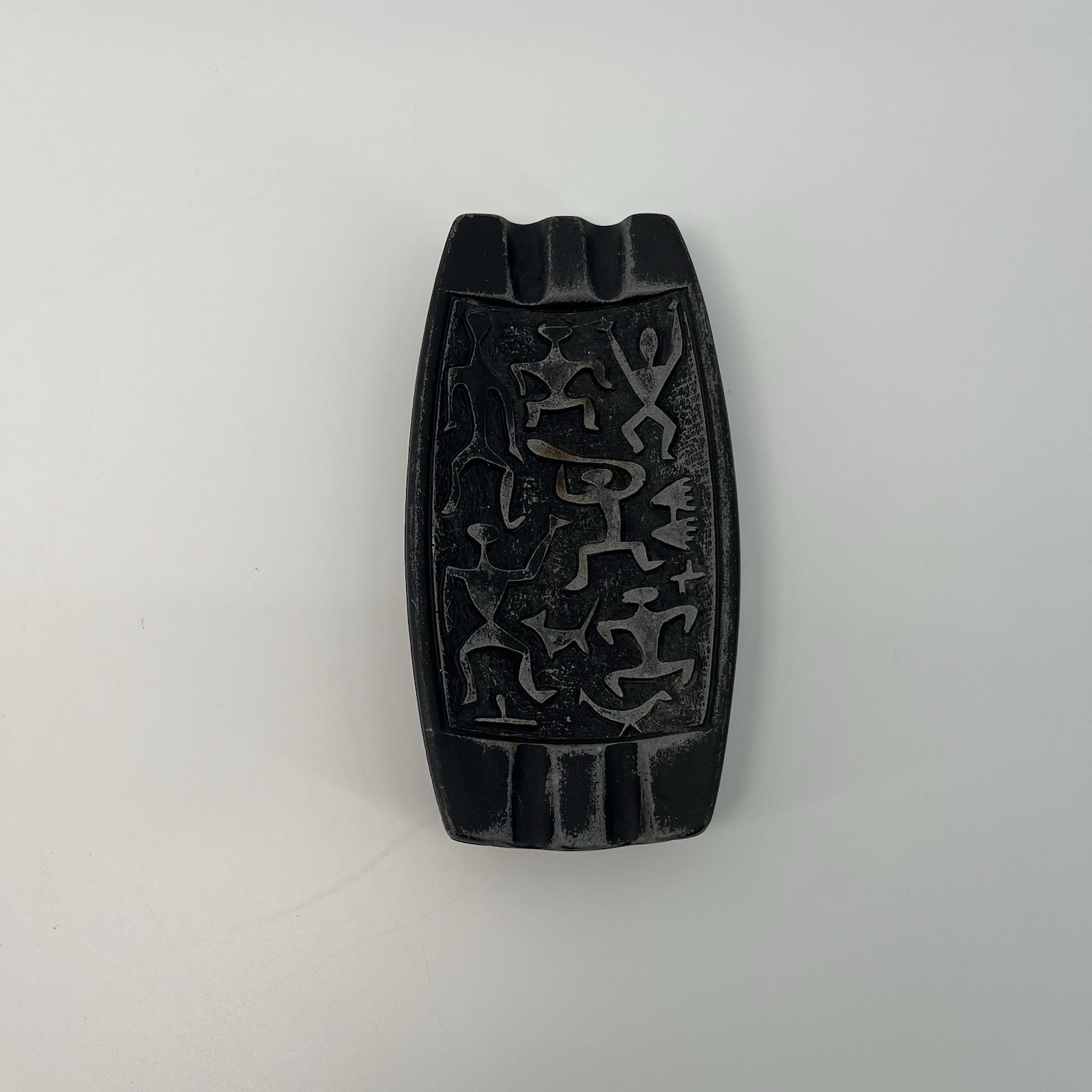 VTG Hawaiian Lava Tiki Ashtray Joe Kaneohe  MCM 6” 1960s Souvenir Retro Tribal