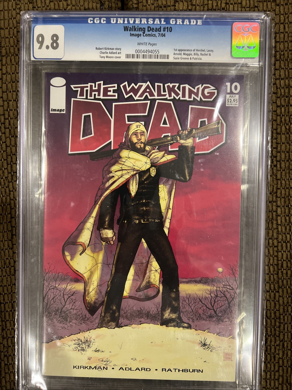 The Walking Dead #10 Comic Book First Print, Image Comics CGC 9.8 Hershel Maggie The Walking Dead #10 Comic Book First Print, Image Comics CGC 9.8 Hershel Maggie