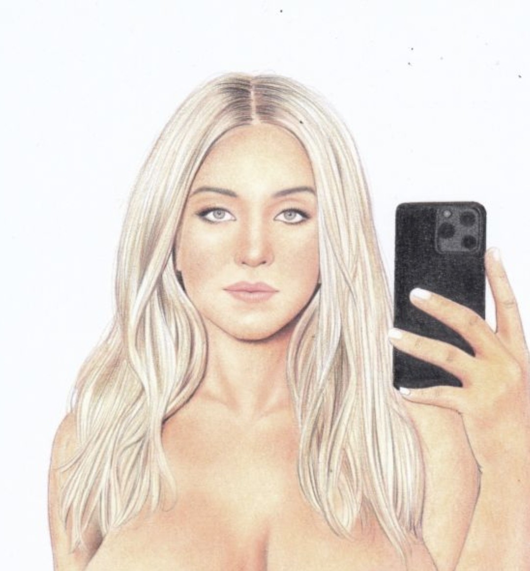 Sydney Sweeney Selfie Original Sexy Pin-Up Art By Tim Grayson Euphoria Sydney Sweeney Selfie Original Sexy Pin-Up Art By Tim Grayson Euphoria