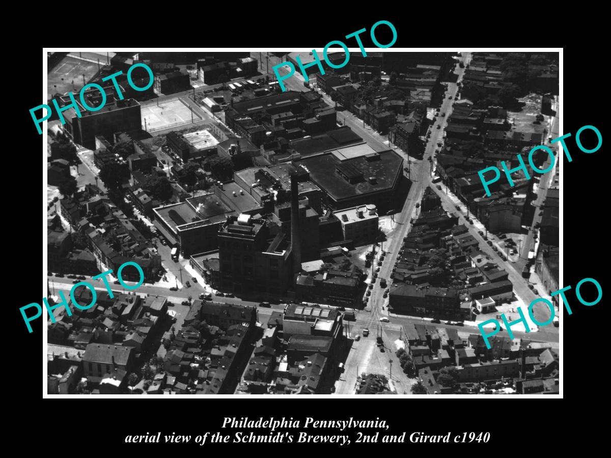 Philadelphia Pa Aerial View Of Schmidt Brewery 1940 Large Historic Old Photo