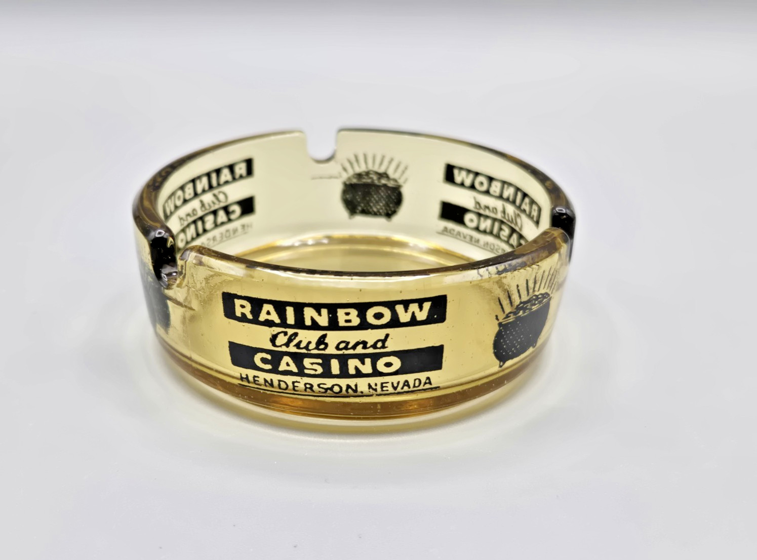 Vintage Rainbow Club & Casino Henderson, NV Amber Ashtray