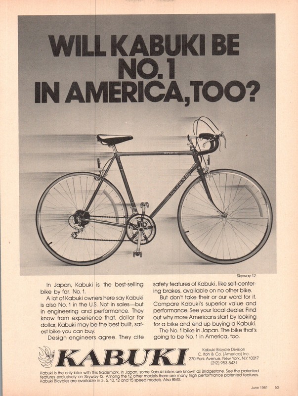 1981 Kabuki Skyway 12-ORIGINAL Bike Bicycle Print ad / mini posterVintage