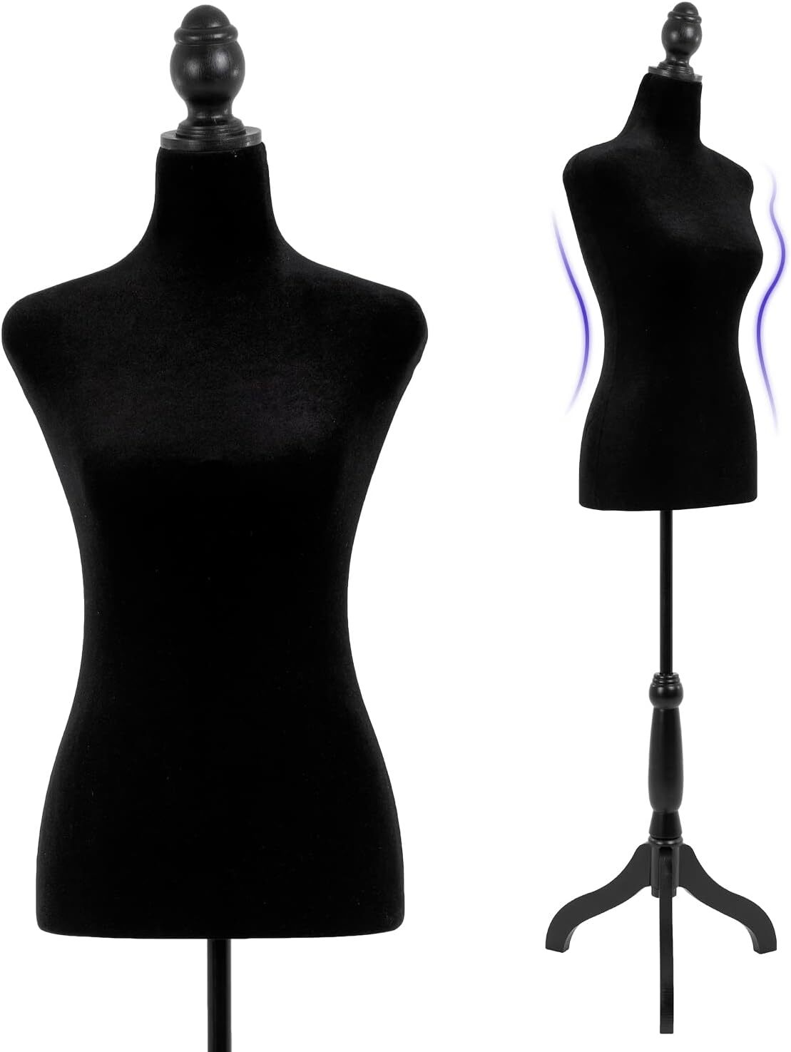 Female Mannequin, 50-63 Inch Height Adjustable Dress Form,Torso Manikin w/ Stand Female Mannequin, 50-63 Inch Height Adjustable Dress Form,Torso Manikin w/ Stand
