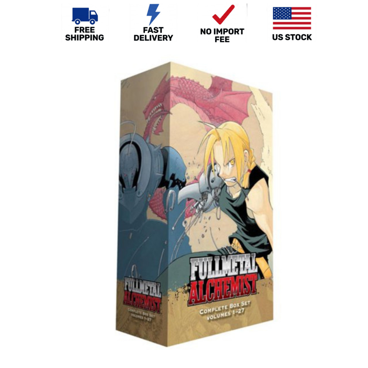 Fullmetal Alchemist Complete Box Set Paperback Volumes 1-27 Hiromu Arakawa
