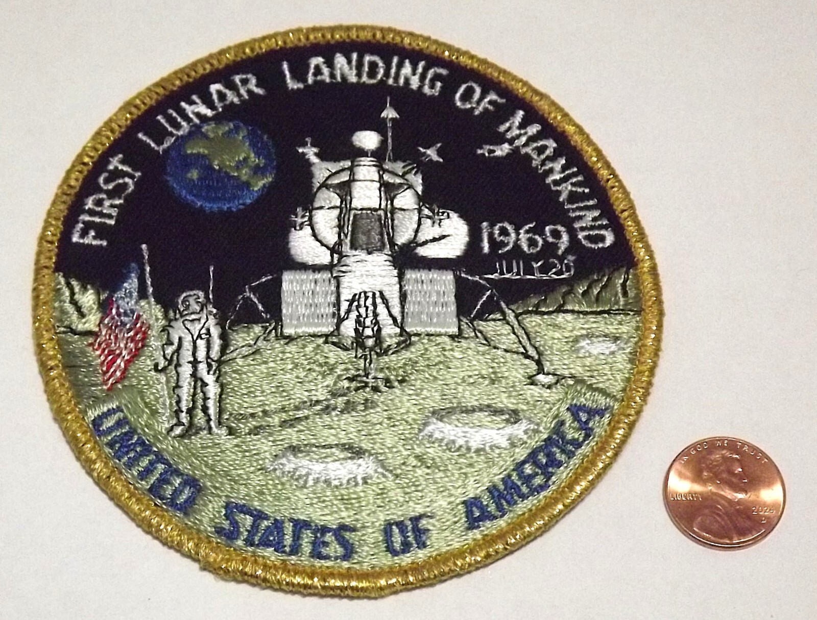 Patch - USA - First Lunar Landing - July 20, 1969 - 4