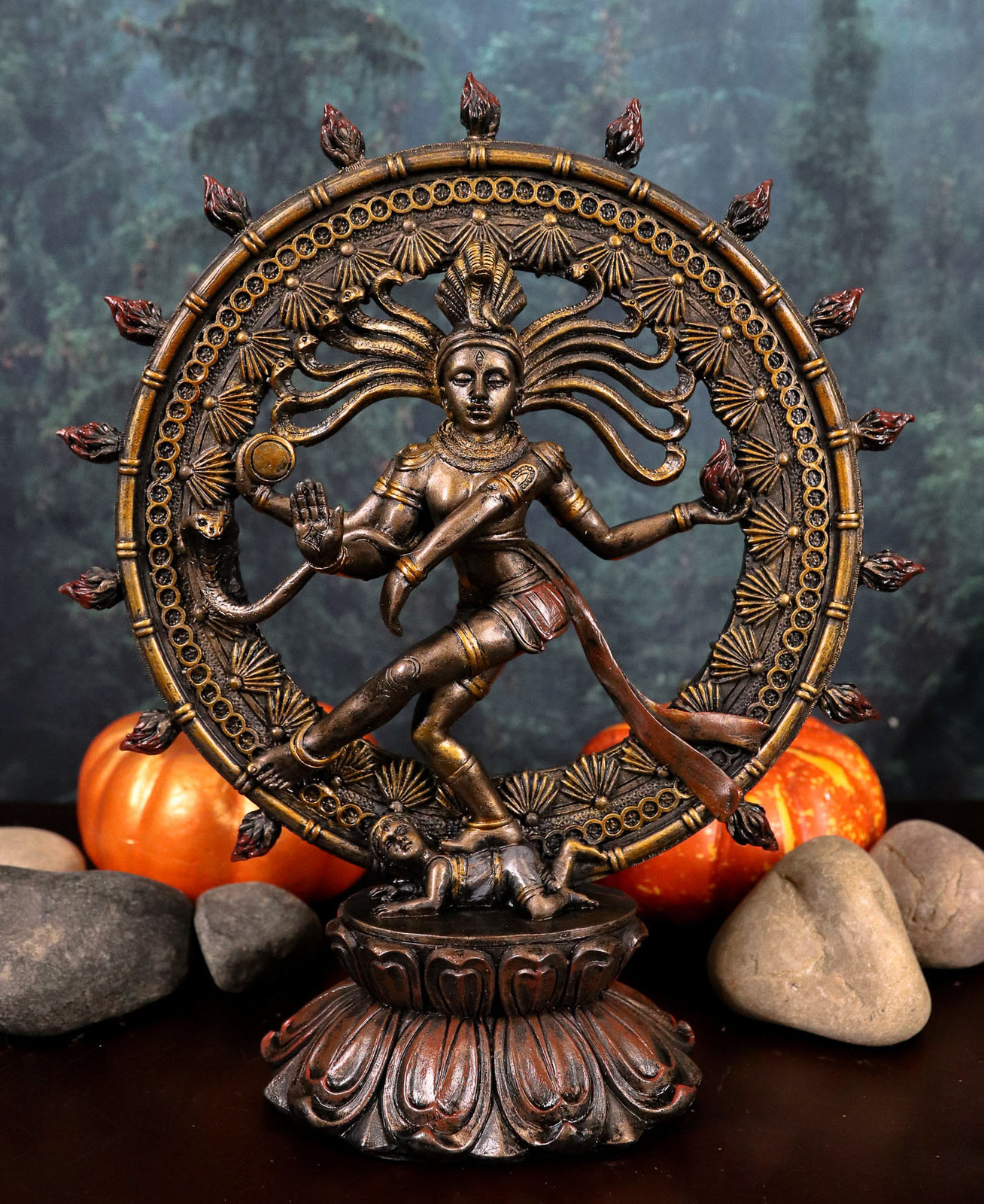 Ebros Hindu Shiva Nataraja Lord Of The Dance Cosmic Dancer God Statuette 9\