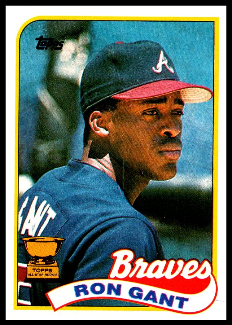 1989 Topps Ron Gant #296 Atlanta Braves All-Star Rookie 1989 Topps Ron Gant #296 Atlanta Braves All-Star Rookie