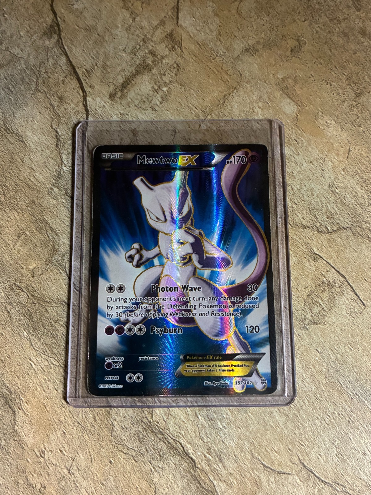 2015 Pokemon Mewtwo EX Breakthrough Full Art 157/162 2015 Pokemon Mewtwo EX Breakthrough Full Art 157/162