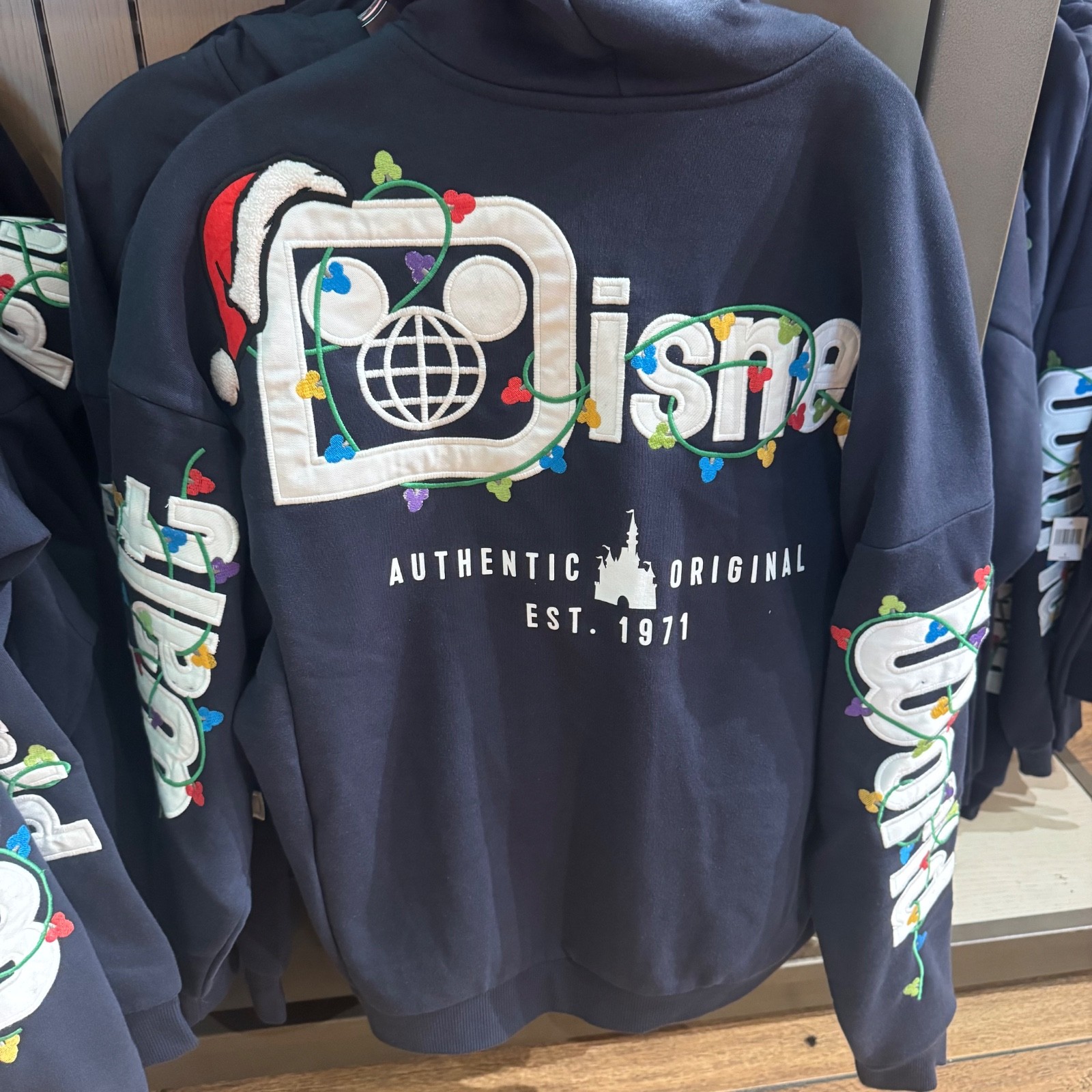 2026 Walt Disney World Parks Christmas Holiday Lights Zip Up Hoodie Adult NWT 2026 Walt Disney World Parks Christmas Holiday Lights Zip Up Hoodie Adult NWT