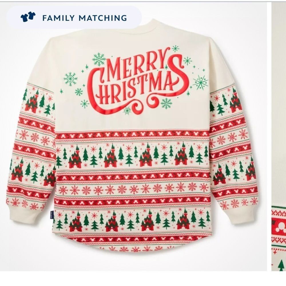 Disney Parks Santa Mickey Mouse Merry Christmas Fair Isle Spirit Jersey NWT (M)