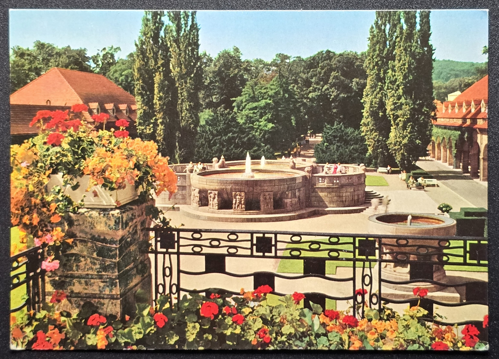 Bad Nauheim Im Sprudelhof Fountain Germany - Postcard Bad Nauheim Im Sprudelhof Fountain Germany - Postcard