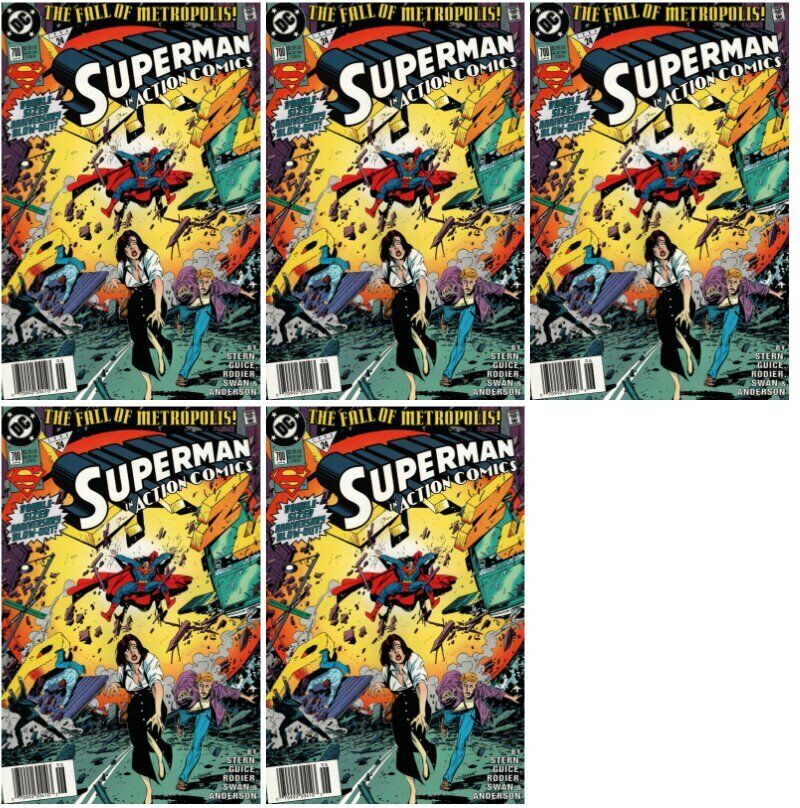 Action Comics #700 Newsstand Cover (1938-2011) DC Comics - - 5 Comics