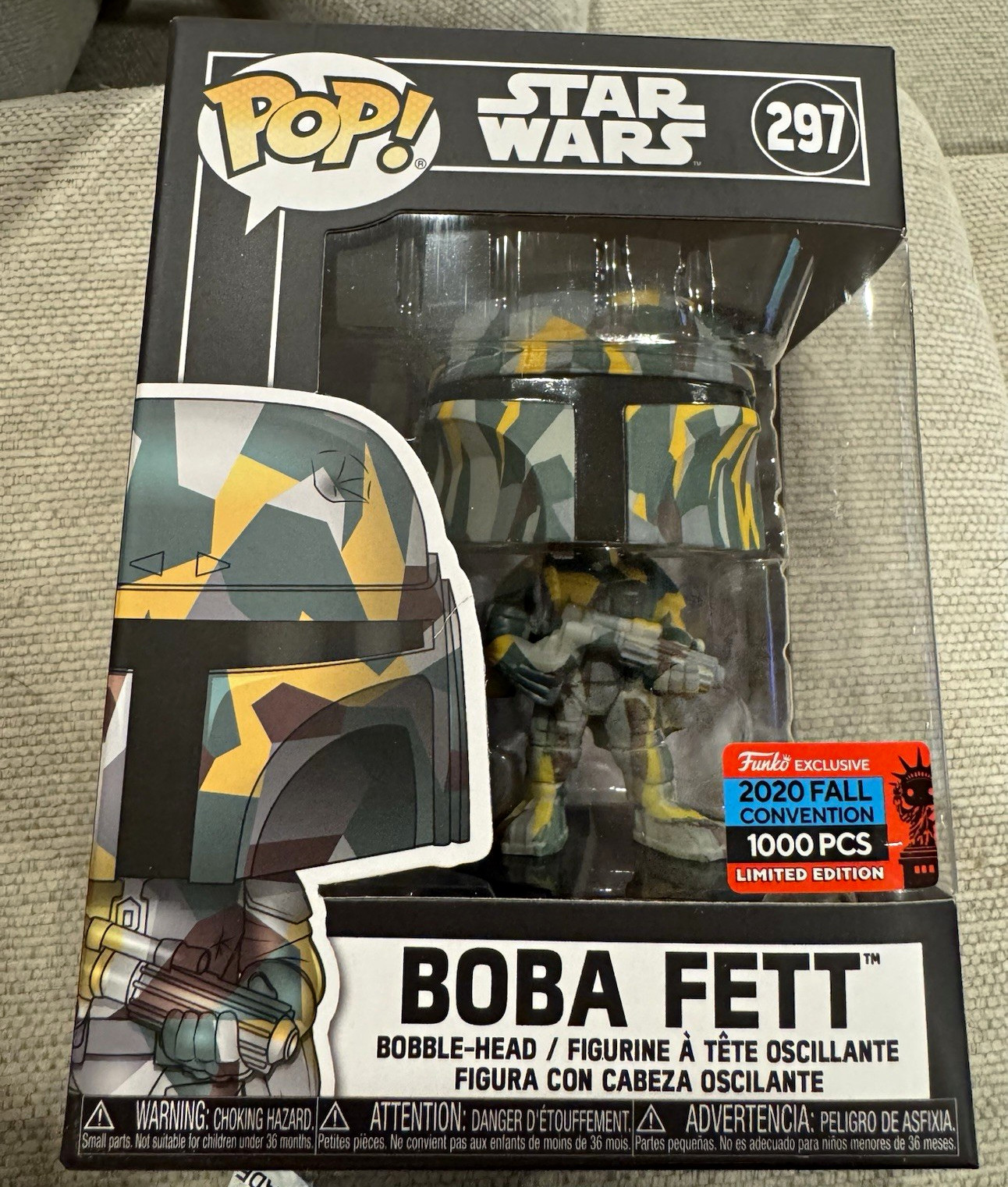Funko Pop Star Wars Boba Fett #297 2020 Fall Convention Exclusive 1000 GRAIL
