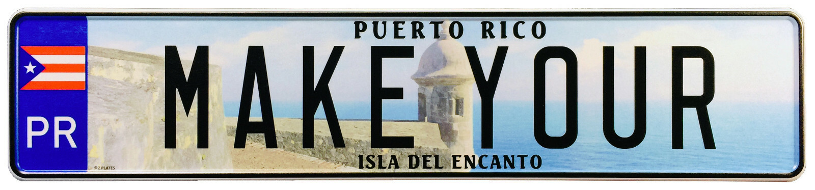 Puerto Rico Custom European License Plate