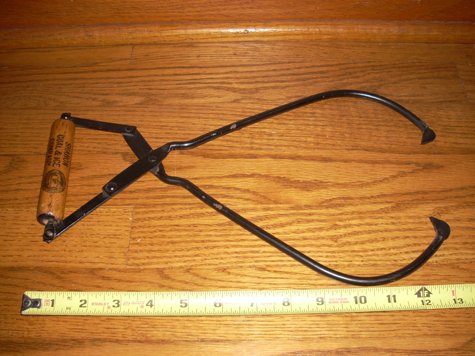 Antique Sharon PA Coal & Ice Block Tongs Vintage Pennsylvania Decor Cast Iron. Antique Sharon PA Coal & Ice Block Tongs Vintage Pennsylvania Decor Cast Iron.