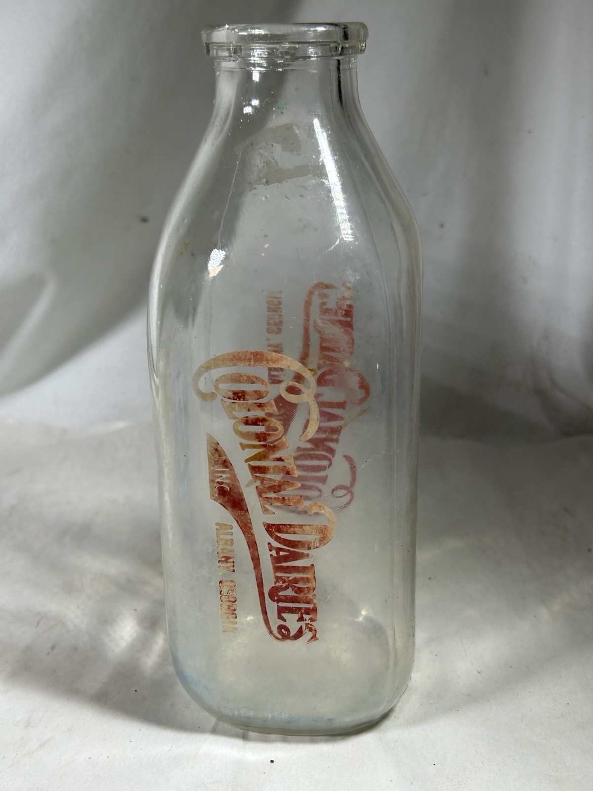 Vintage Colonial Dairies Glass Milk Bottle Albany Georgia GA Dairy Collectible Vintage Colonial Dairies Glass Milk Bottle Albany Georgia GA Dairy Collectible