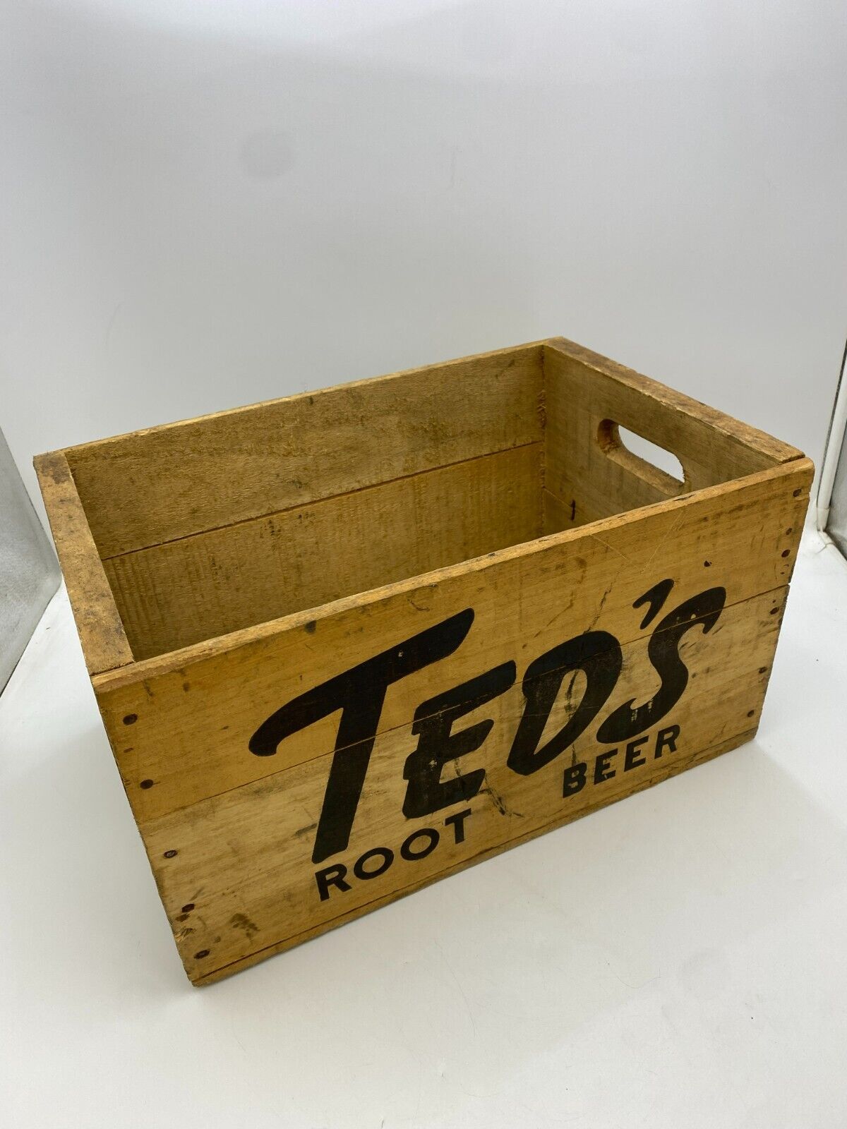Ted\'s Root Beer Wooden Soda Crate 2 Dozen 12oz Moxie Co Boston Antique 1950s