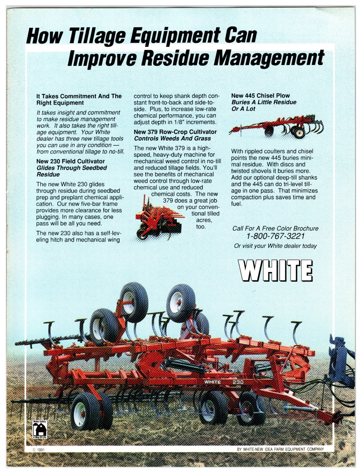 1989 White Tillage Equipment - Original Print Advertisement (11in x 8in) 1989 White Tillage Equipment - Original Print Advertisement (11in x 8in)