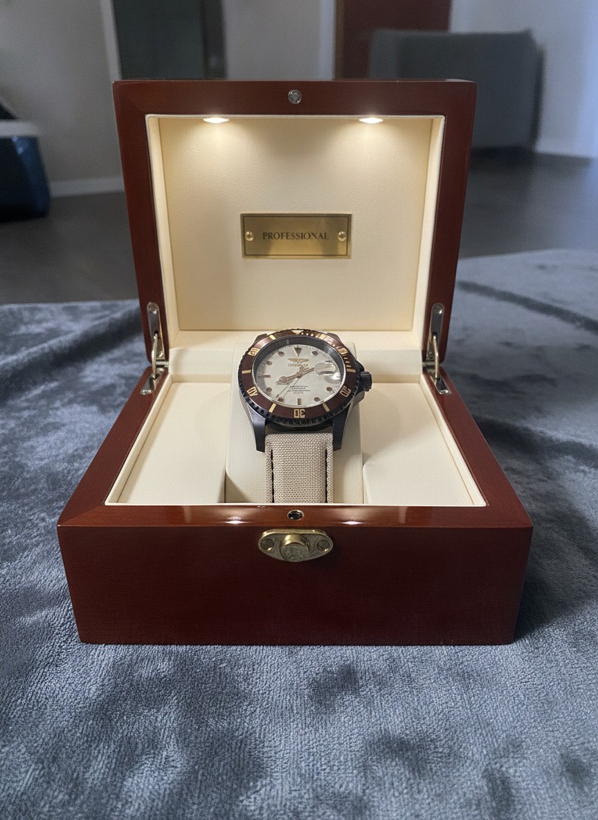 INVICTA PRO DIVER EXPVIAN 42mm WATCH WITH GENUINE LEATHER STRAP