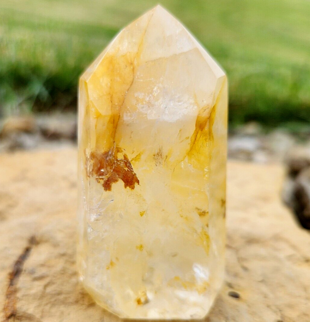 Golden Healer Tower Freeform High Quality Crystal Gemstone Mineral Point Wand Golden Healer Tower Freeform High Quality Crystal Gemstone Mineral Point Wand