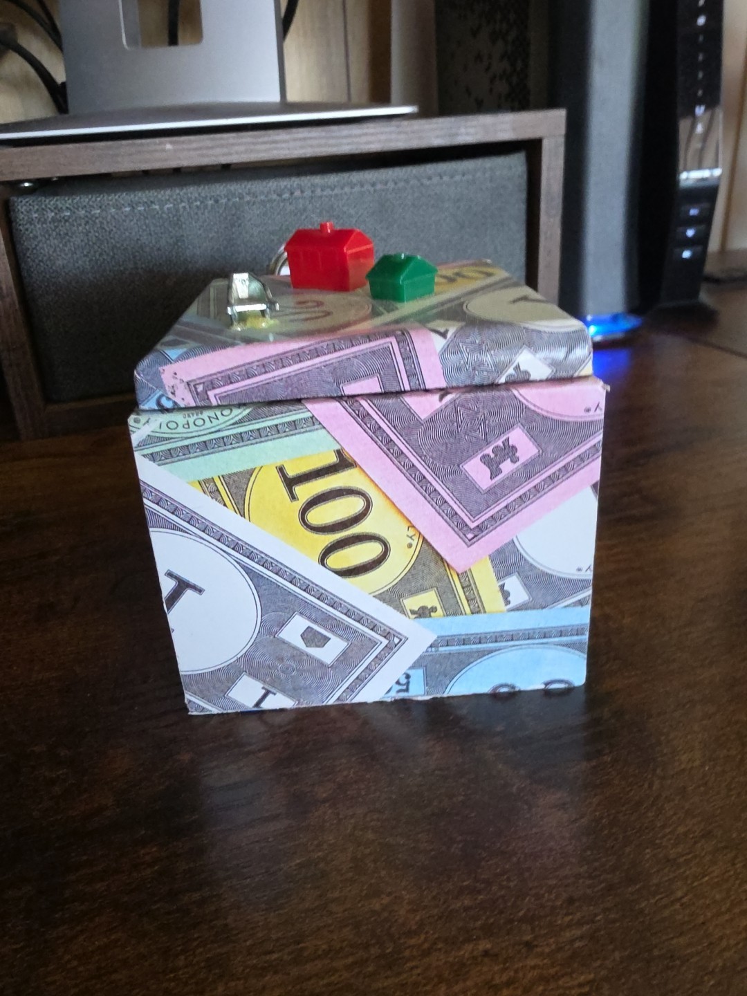 Homemade Wooden Monopoly Box Homemade Wooden Monopoly Box