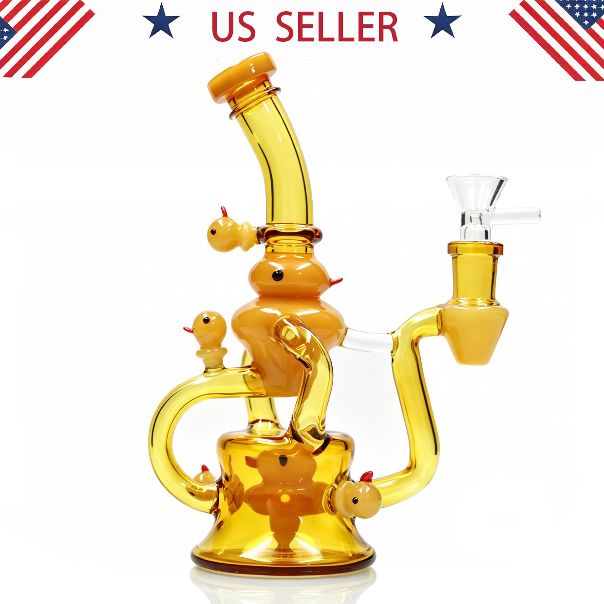 Duck🦆8inch Glass Bongs and Water Pipes Smoking Recycler Bong Hookah w/14mm bowl Duck🦆8inch Glass Bongs and Water Pipes Smoking Recycler Bong Hookah w/14mm bowl