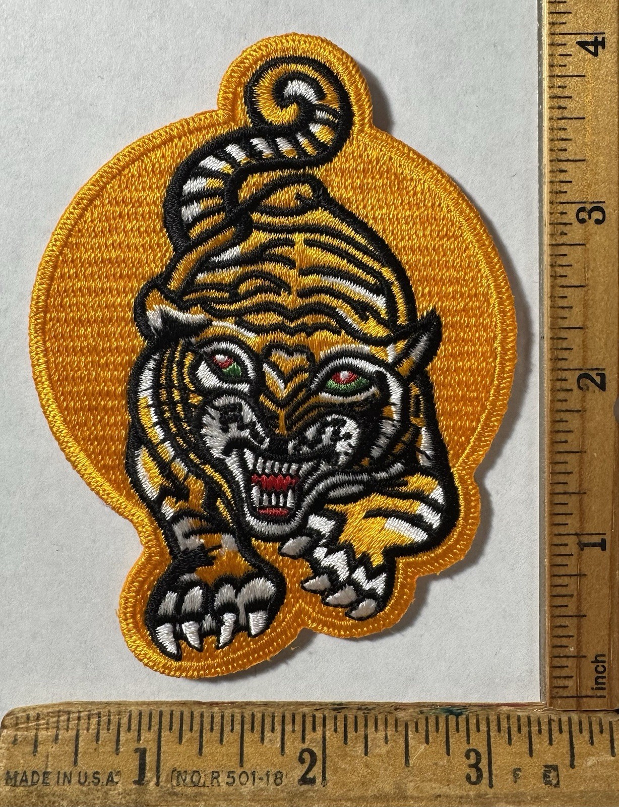 Vintage US Navy VA-65 Tigers Attack Squadron Iron On Patch USN Made In Taiwan Vintage US Navy VA-65 Tigers Attack Squadron Iron On Patch USN Made In Taiwan