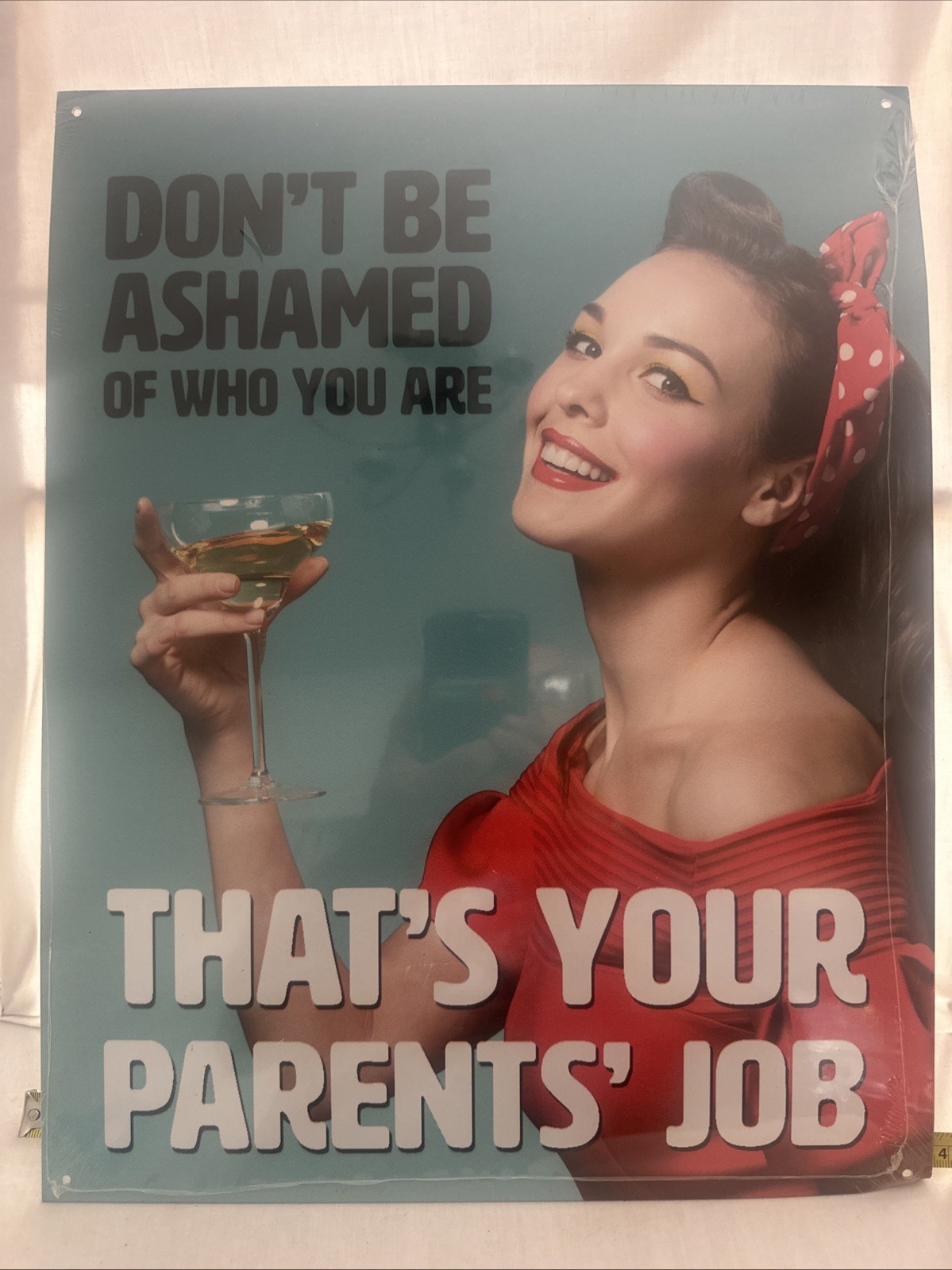 Don't Be Ashamed thats your parents job Tin Sign Ephemera 12.5 x 16 Made in USA Don't Be Ashamed thats your parents job Tin Sign Ephemera 12.5 x 16 Made in USA