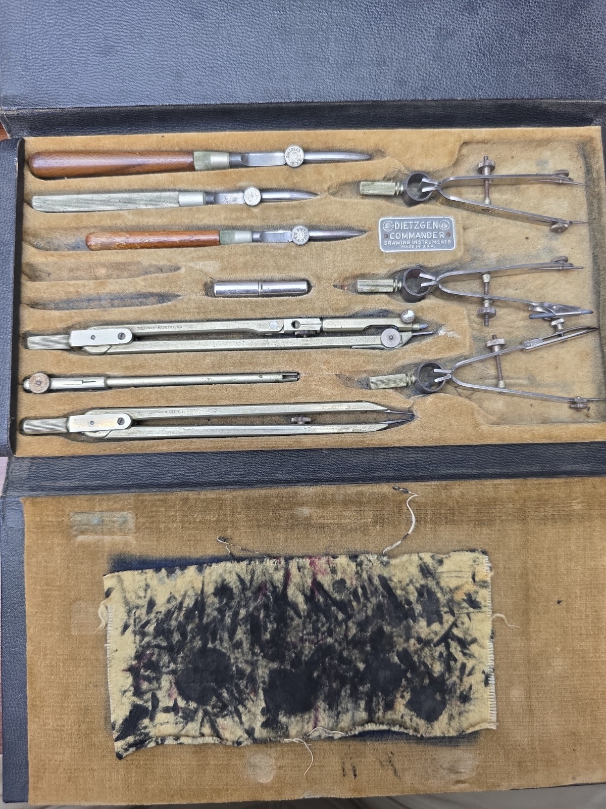 Vintage Dietzgen Commander Drawing Instruments Set Made In USA Vintage Dietzgen Commander Drawing Instruments Set Made In USA