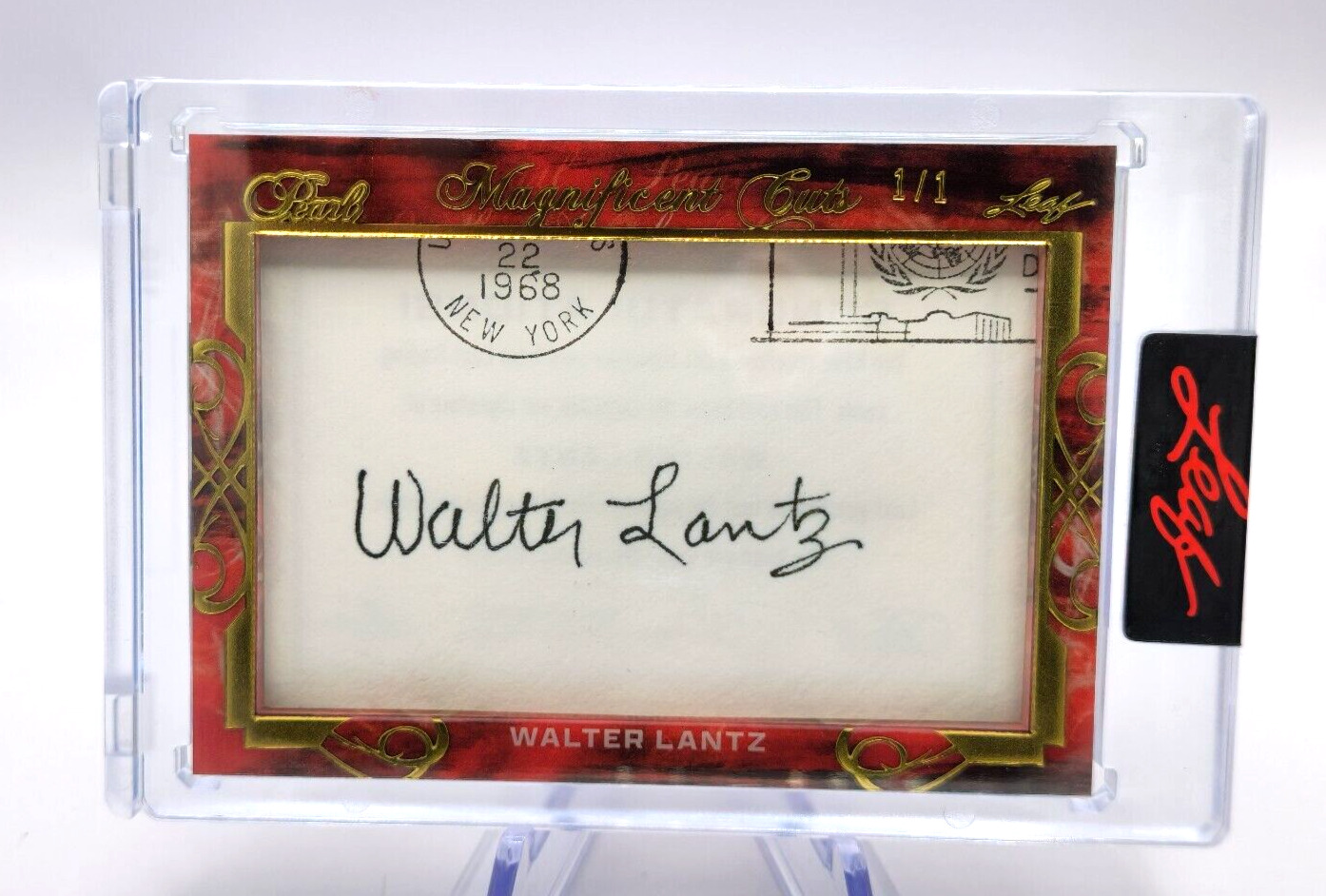 2021-22 Leaf Pearl Walter Lantz 1/1 Magnificent Cuts Autograph #MC-37
