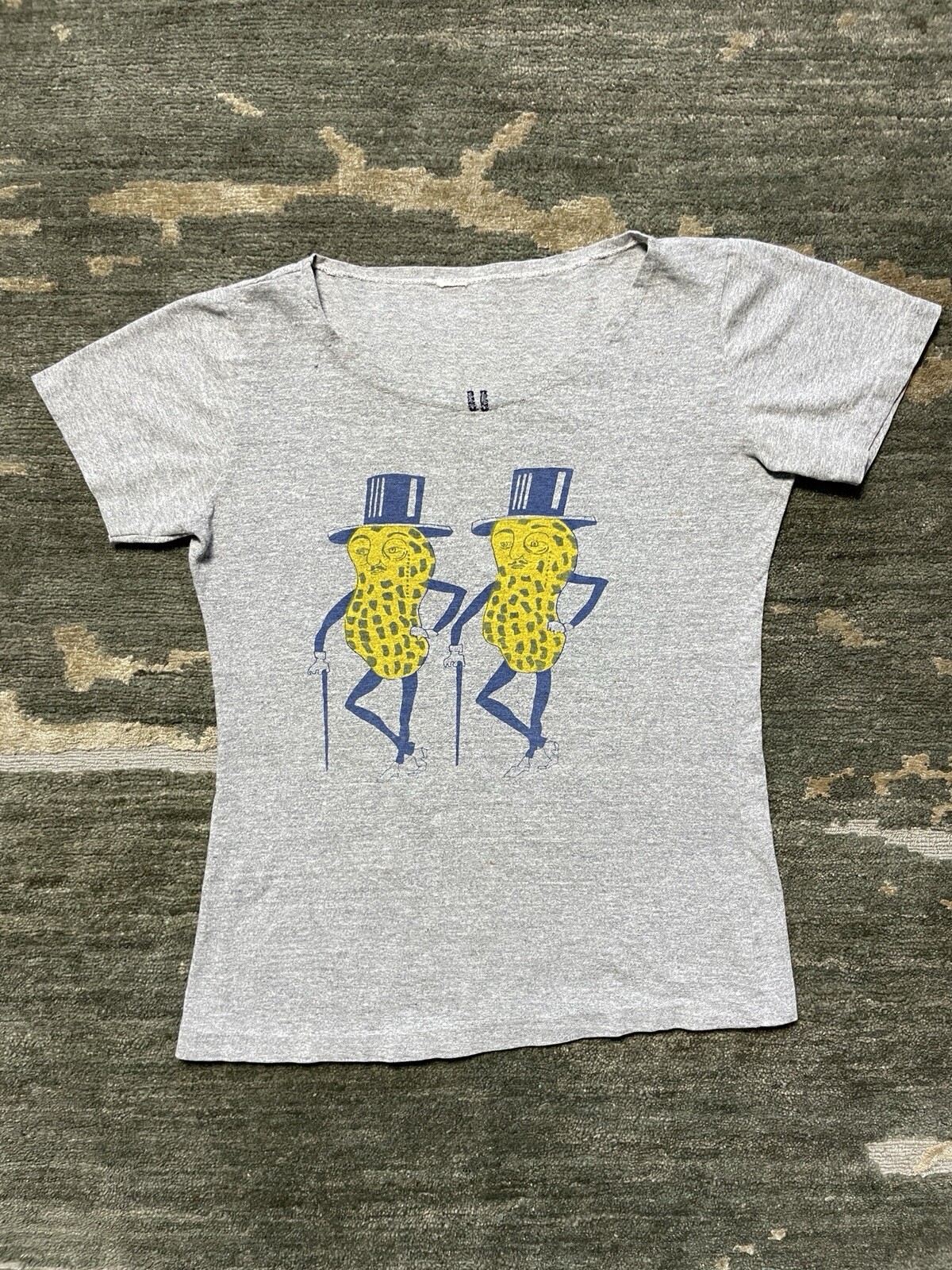 Vintage T Shirt 60s 70s Planters Mr Peanut Advertising Rare Single Stitch