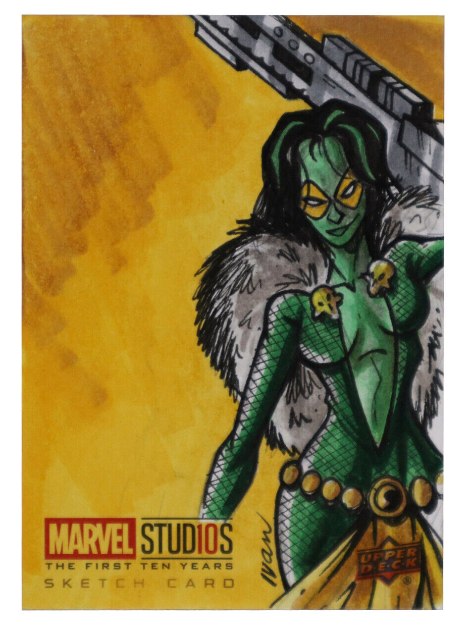 2018 Upper Deck Marvel Studios First Ten Years Gamora Sketch Card Ivan Rodriguez