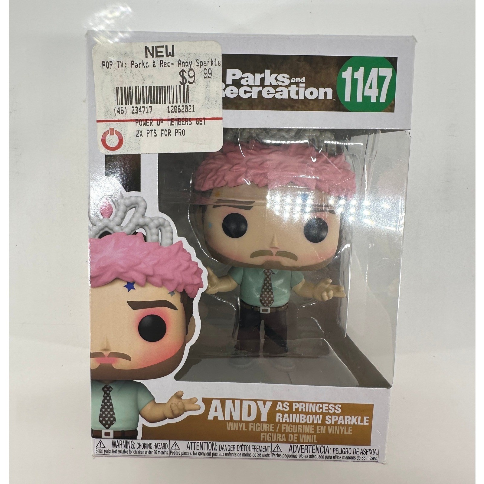 Funko Pop Parks and Recreation Andy as Princess Rainbow Sparkle 1147 Figure