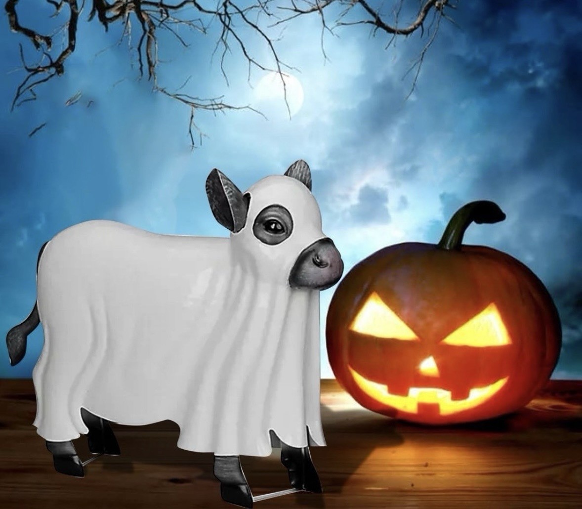 🧡🖤New Metal Highland Cow Ghost Figure 🧡🖤New Metal Highland Cow Ghost Figure