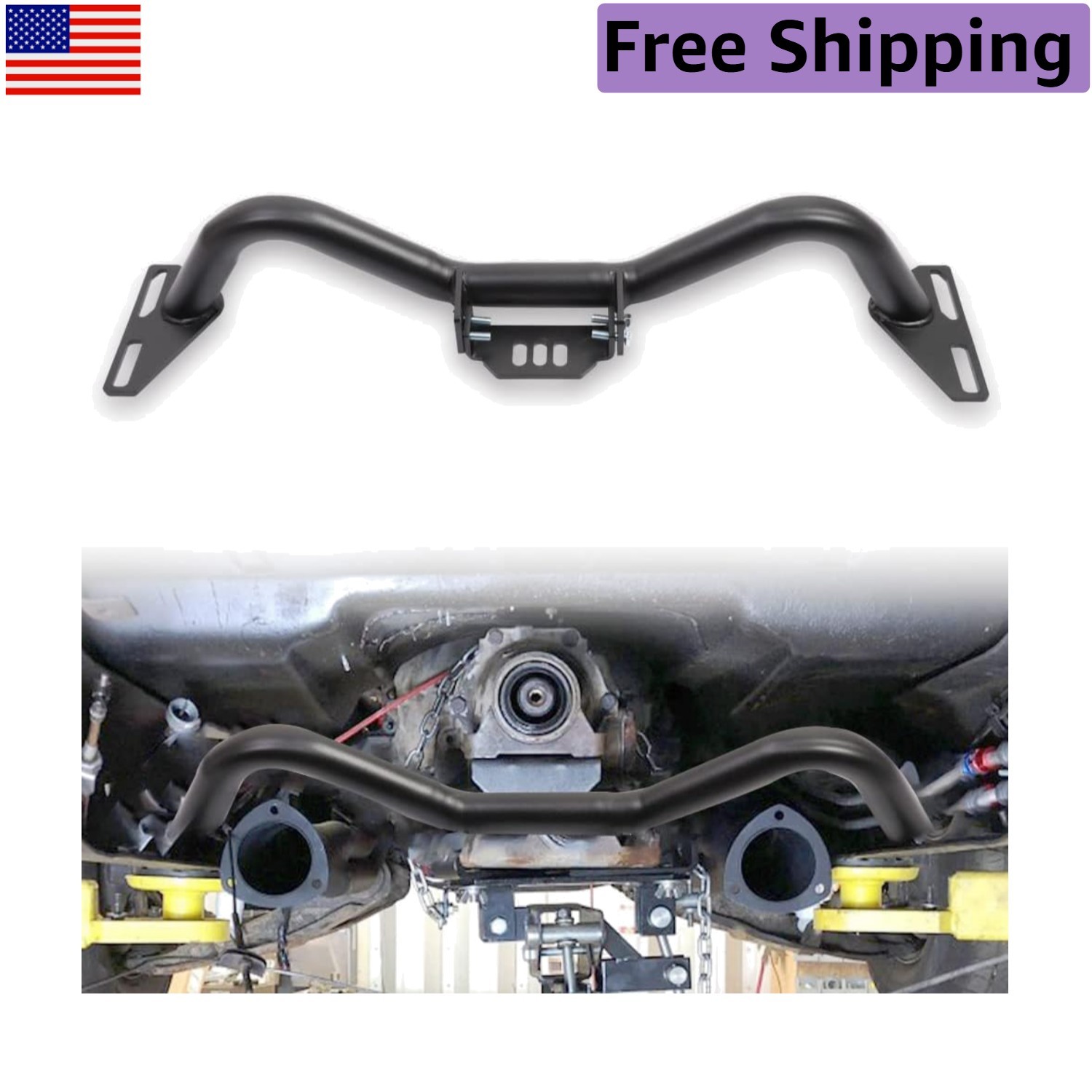 Adjustable Transmission Crossmember for 1963-1987 C10/C20 - Heavy-Duty & Durable