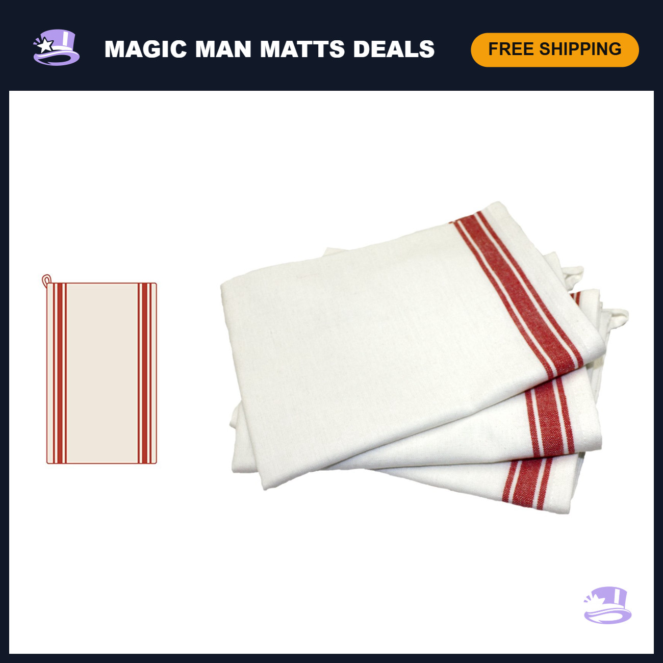 Vintage Cotton Dish Towels - 18