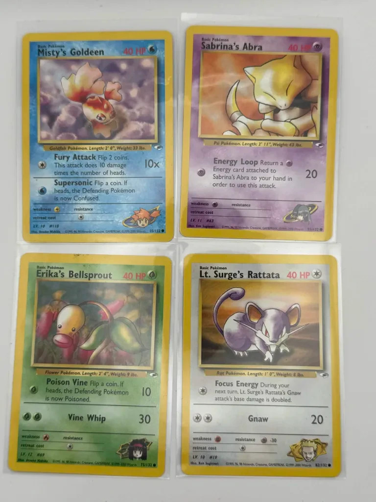4 Common Gym Challenge Set Pokemon Cards LP/LP+ 4 Common Gym Challenge Set Pokemon Cards LP/LP+