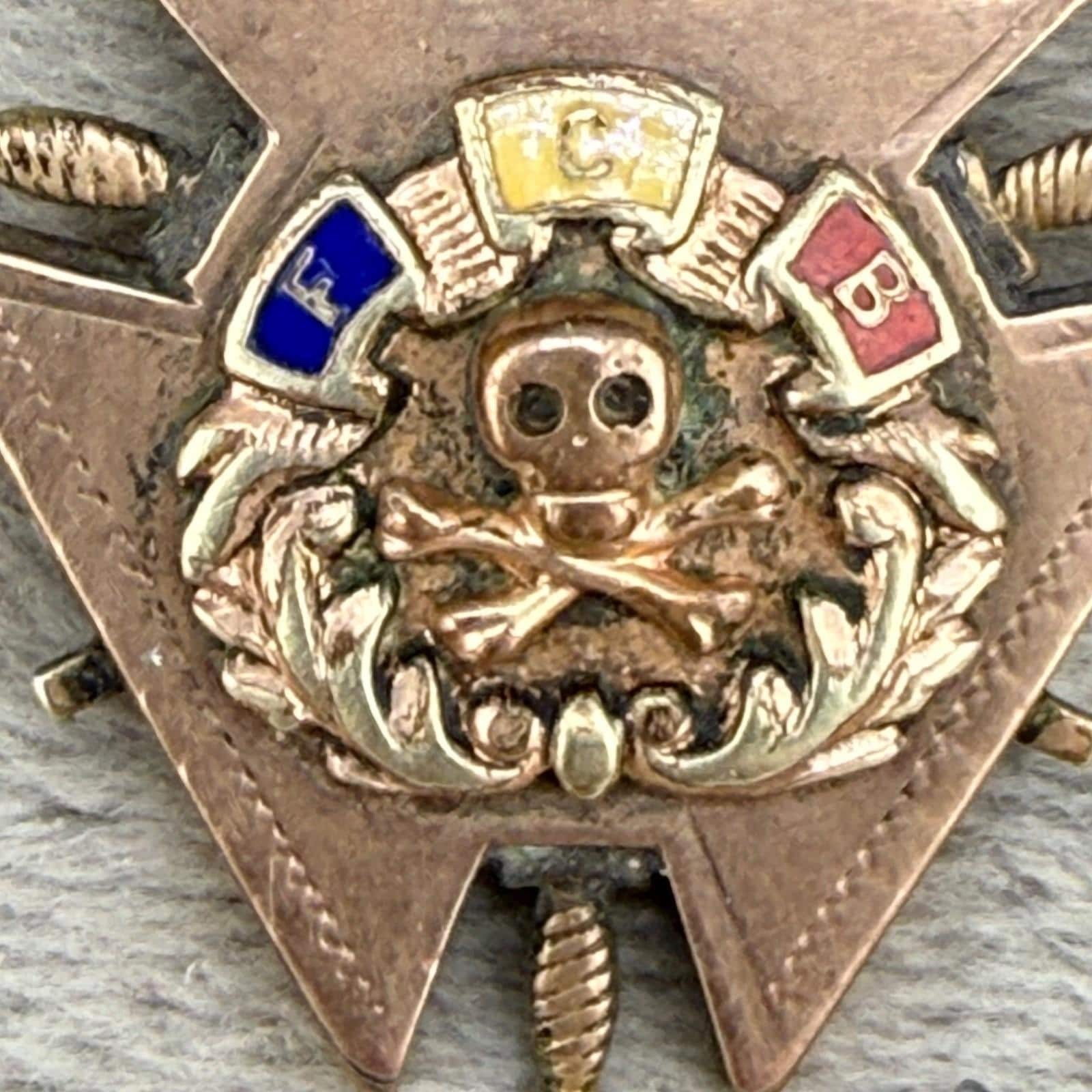 Vintage Knights of Pythias Pocket Watch Fob Pendant Masonic Gold Tone Enamel Vintage Knights of Pythias Pocket Watch Fob Pendant Masonic Gold Tone Enamel